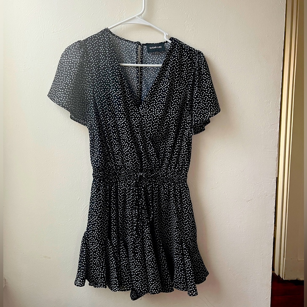Vici Black and White Romper